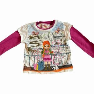 Y2K “The place” Baby Girl Long Sleeve Boutique Graphic Top 6-9M